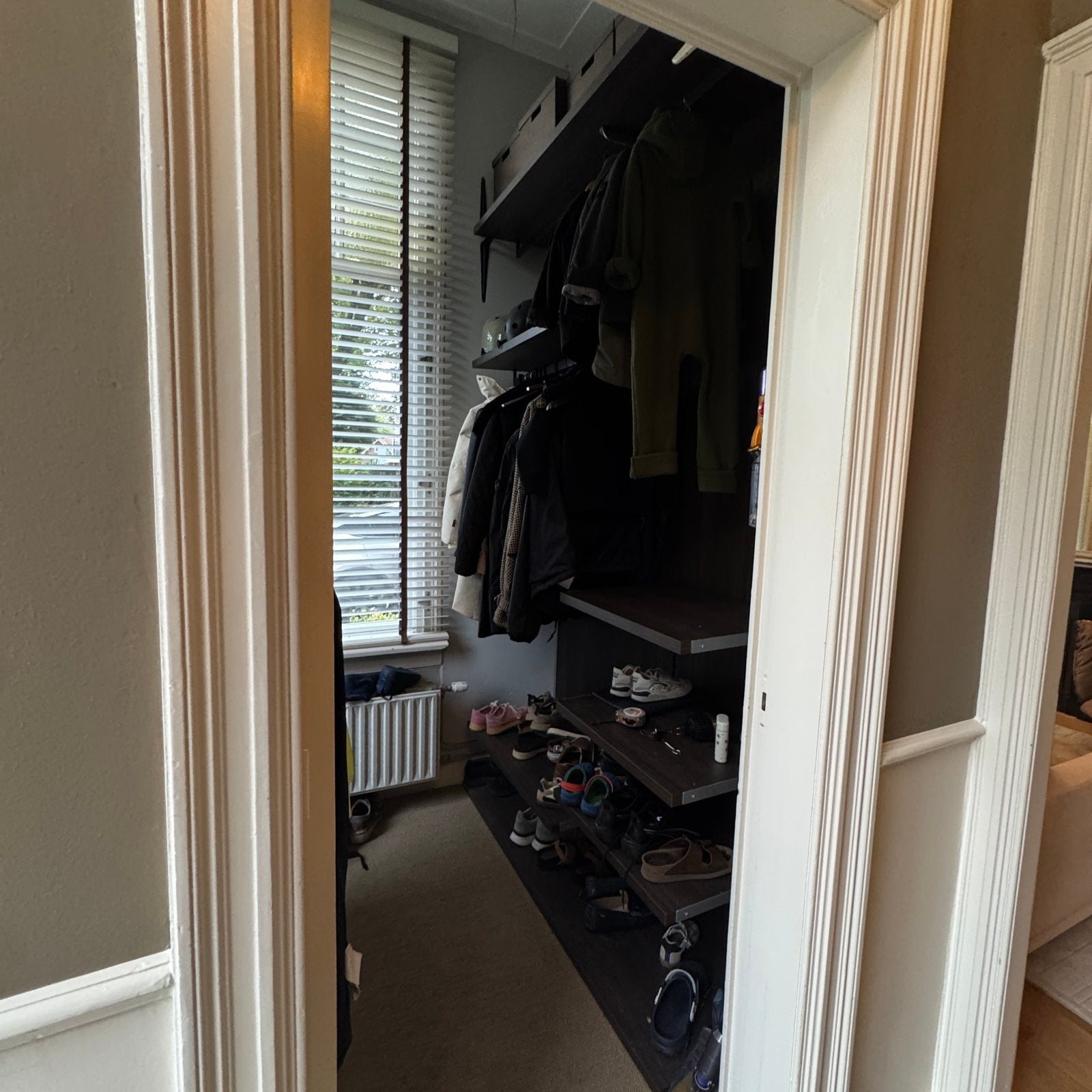 Gratis inloopkast - 150x230 cm - Houtlook & RVS, Ophalen, Met plank(en), Gebruikt, 100 tot 150 cm