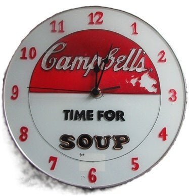 Campbell`s Time for soup klok, Ophalen of Verzenden, Gebruikt, Gebruiksvoorwerp