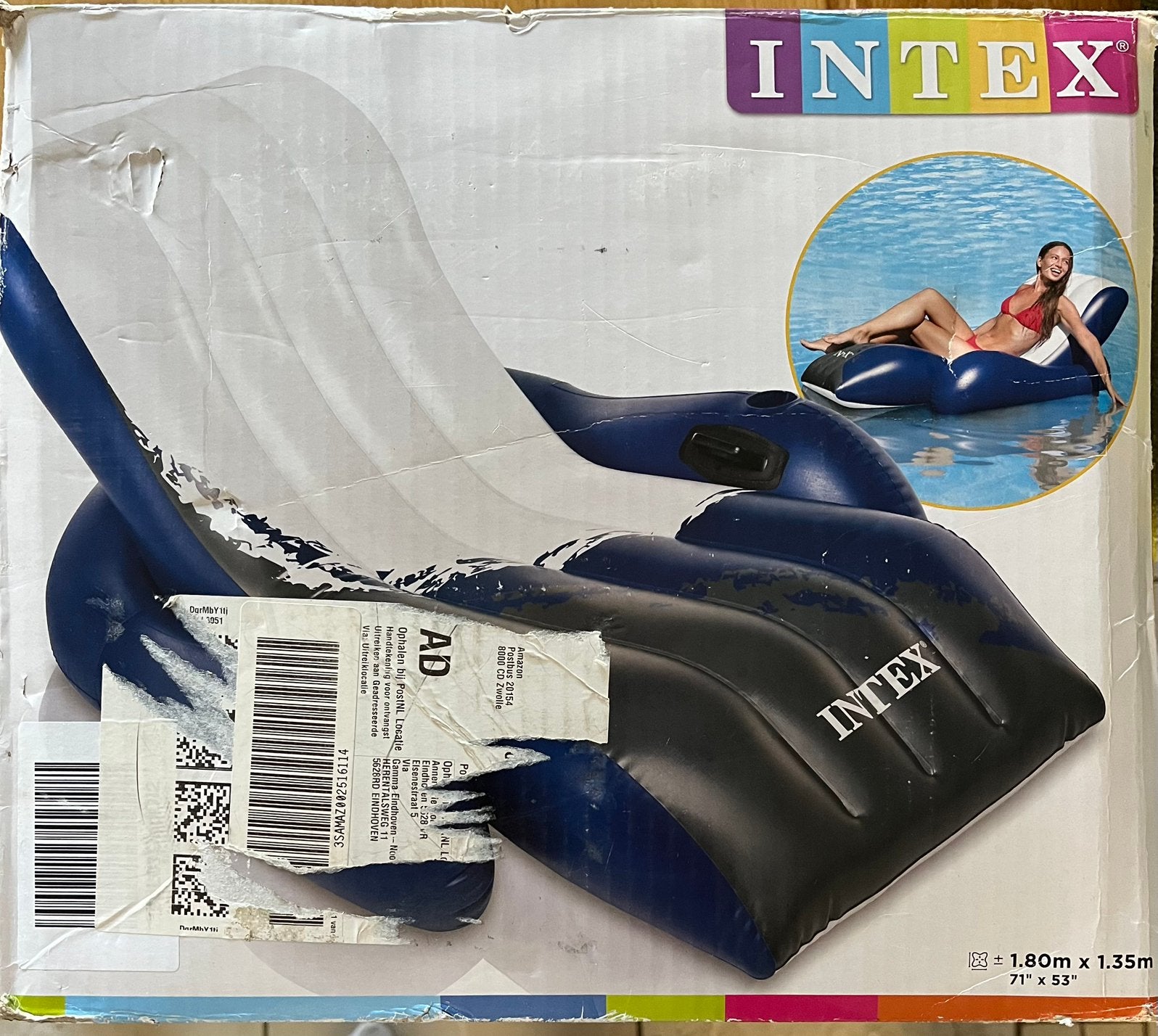 Intex lounge stoel voor op het strand of op het water, Ophalen of Verzenden, Zo goed als nieuw