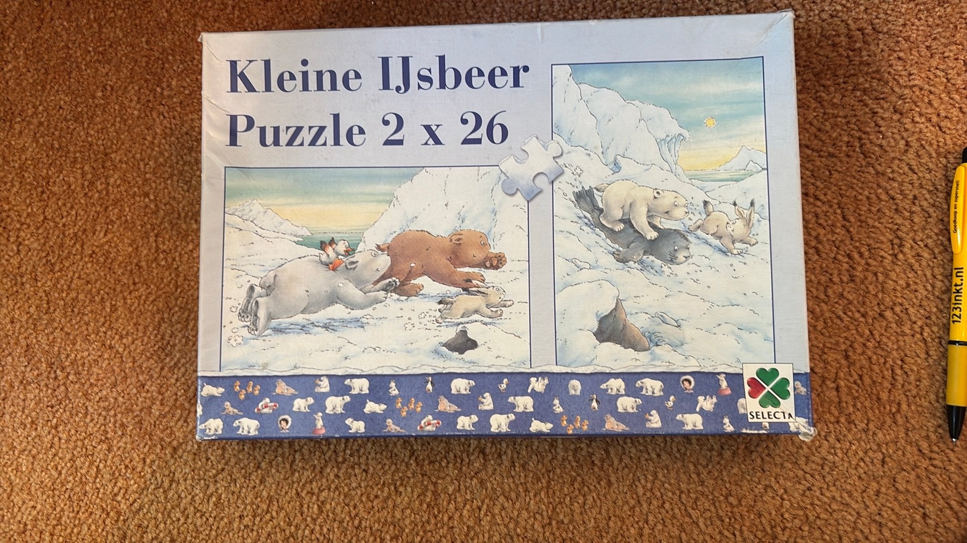 Puzzel 2 in 1 doos, Ophalen, 10 tot 50 stukjes, Zo goed als nieuw, 2 tot 4 jaar