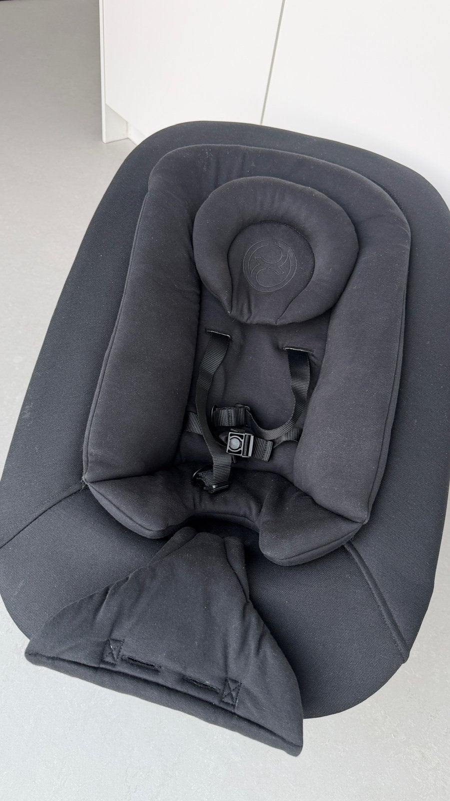 Newbornset Cybex Lemo/CLICK & FOLD Bouncer Stunning Black, Ophalen of Verzenden, Zo goed als nieuw
