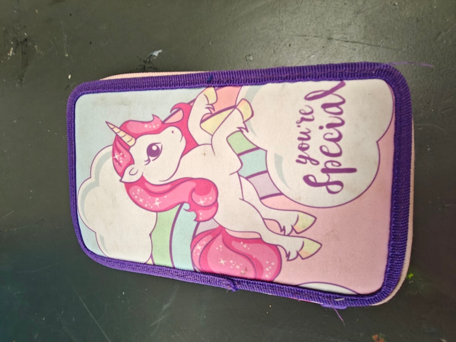Unicorn etui, Ophalen of Verzenden, Gebruikt, Dieren, Knutselmateriaal