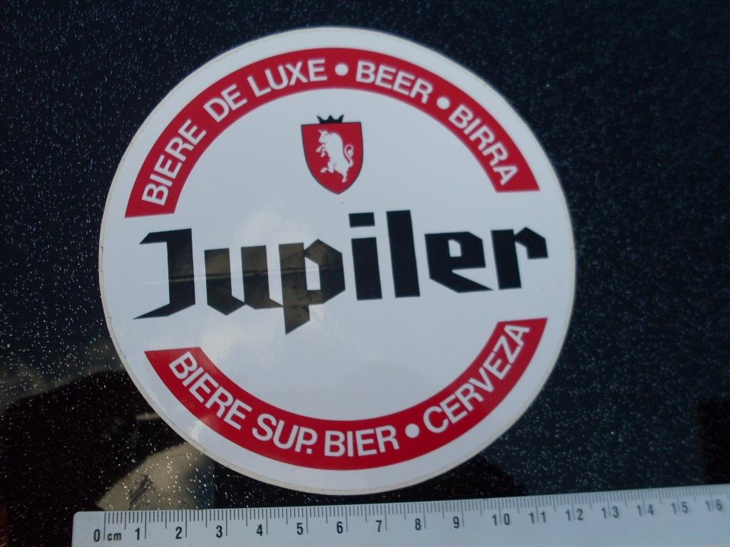 sticker Jupiler bier logo embleem, Verzenden, Zo goed als nieuw, Merk