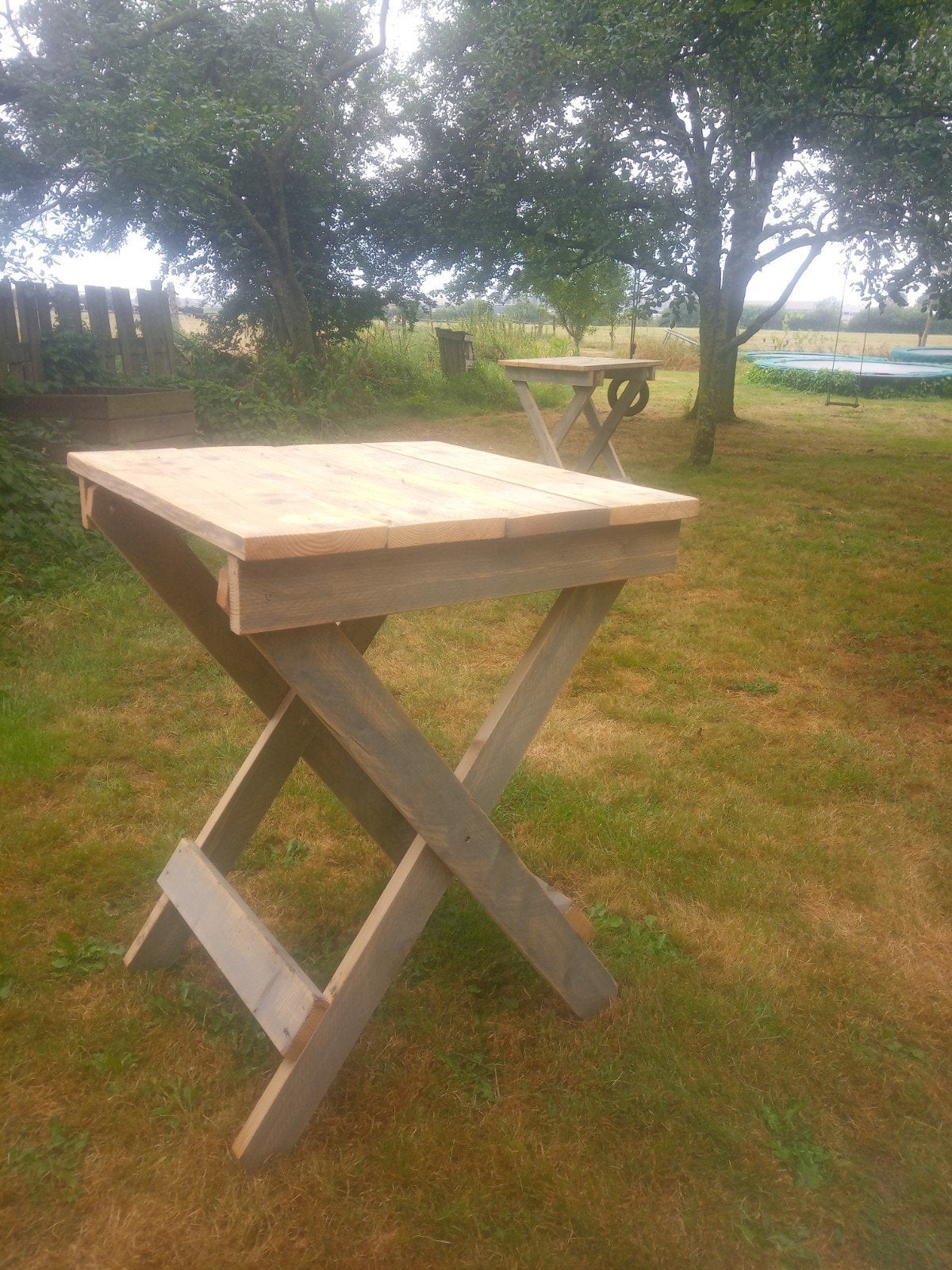Houten klaptafel - Ideaal voor tuin of evenementen, Tuin en Terras, Ophalen, Gebruikt, Rechthoekig, Hout