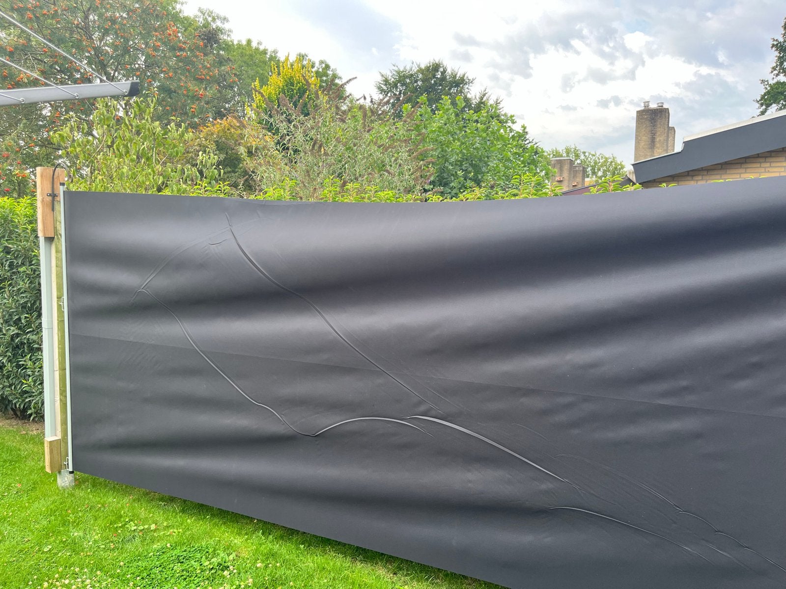 2 uittrekbare windschermen 180x500 cm, Caravans en Kamperen, Ophalen, Uittrekbaar, Gebruikt