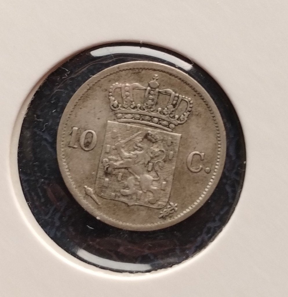 Mooi dubbeltje (10 cent) 1825 U (Utrecht) - Willem I, Verzenden, Zilver, 10 cent, Koning Willem I