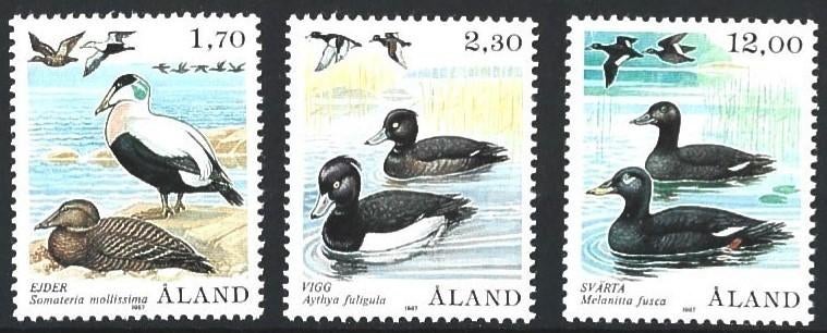Aland SG 25-27 PF(compleet)02-01-1987 - cat. 24,00 voor 6,00, Verzenden, Finland, Postfris