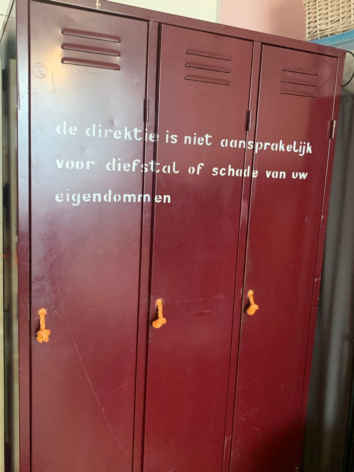 Vintage metal locker met tekst - Industriële stijl, Ophalen of Verzenden, Gebruikt, Industrieel