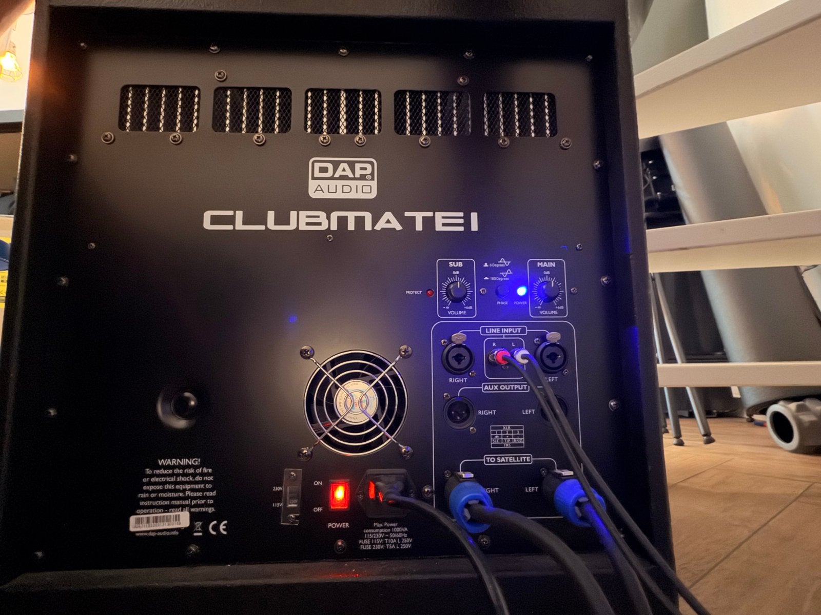 DAP Clubmate I actieve 2.1 PA set – subwoofer + 2 tops, Gebruikt, Verzenden, Speakerset, Basreflex