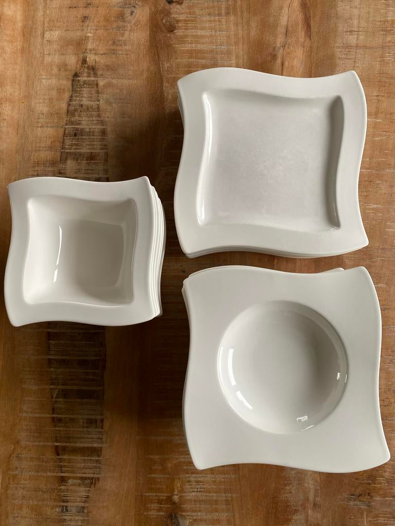 Villeroy & Boch Wave Servies, Huis en Inrichting, Keuken | Servies, Gebruikt, Bord(en), Effen, Porselein, Ophalen of Verzenden