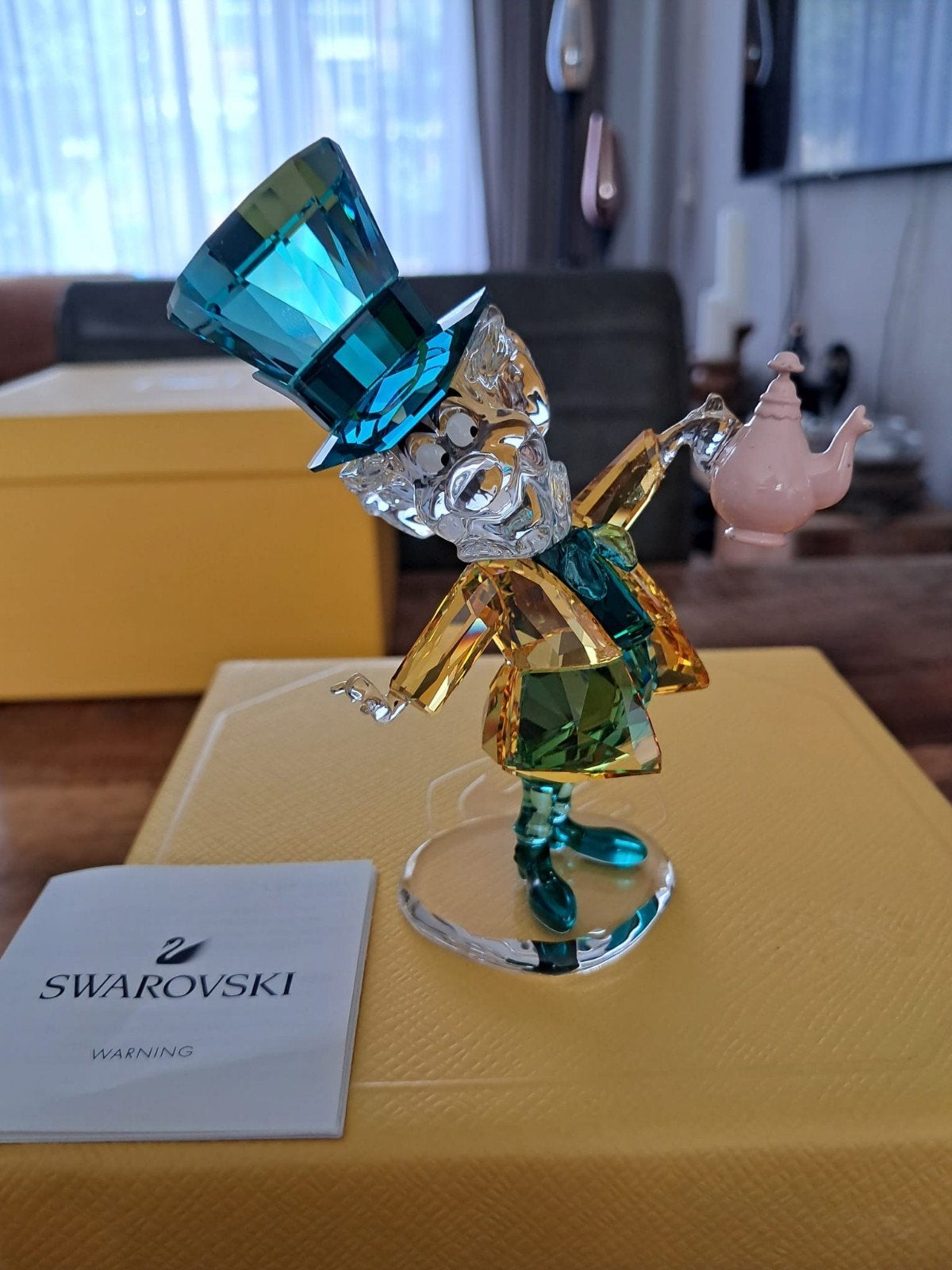 Swarovski Alice in Wonderland Gekke Hoedenmaker Figuur, Ophalen of Verzenden, Zo goed als nieuw, Figuurtje