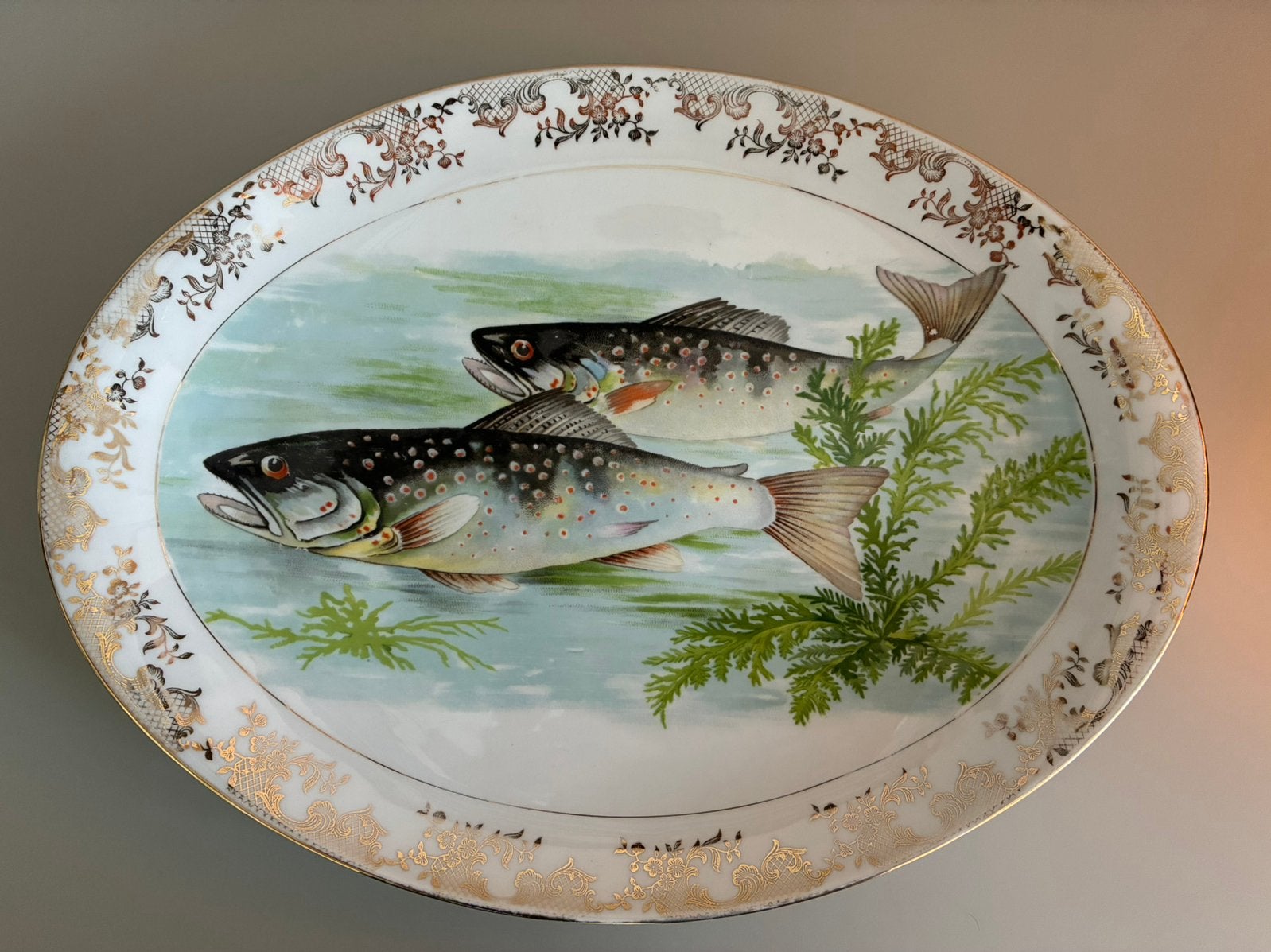 Limoges porseleinen visschaal B & Cie – Limoges – France, Ophalen of Verzenden