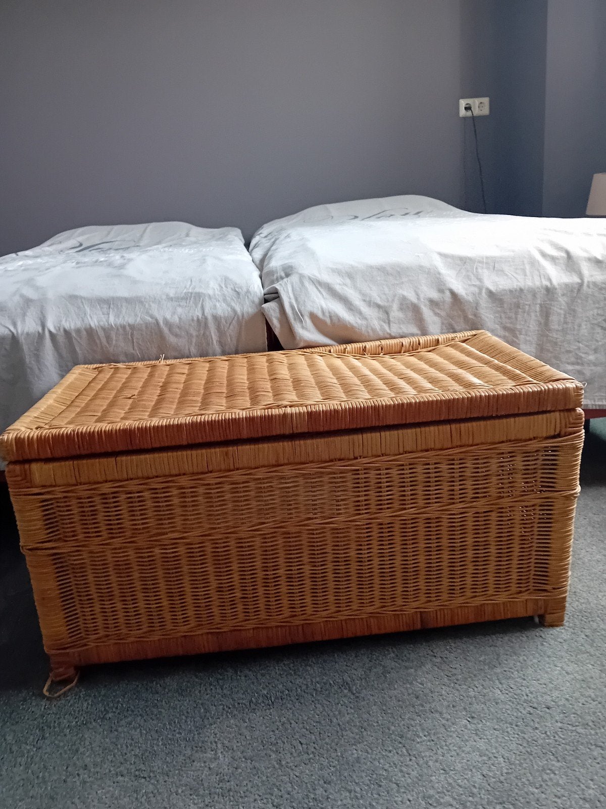 Rotan kist / opbergkist / dekenkist, Huis en Inrichting, Woonaccessoires | Kisten, Overige materialen, Gebruikt, 100 tot 150 cm