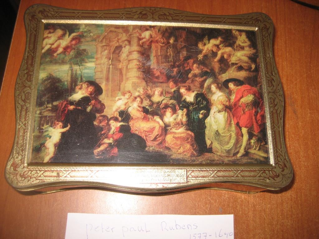 vintage koek blik rubens, Verzamelen, Blikken, Ophalen of Verzenden, Gebruikt, Koek(jes)