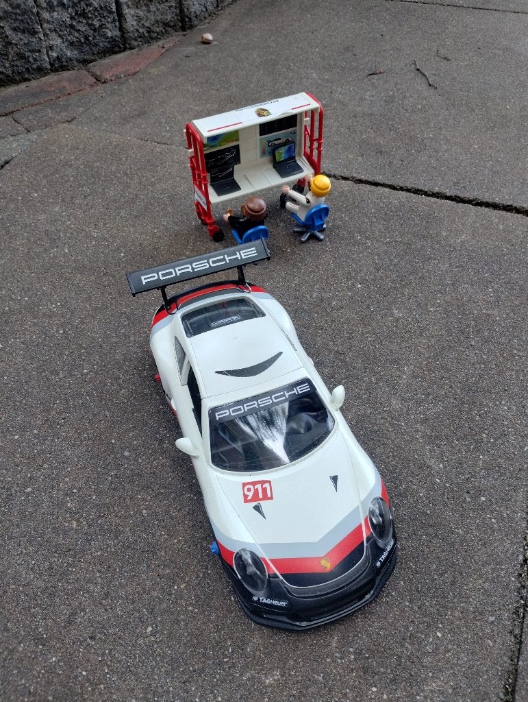 Playmobile porsche, Ophalen, Complete set, Voertuig, Zo goed als nieuw