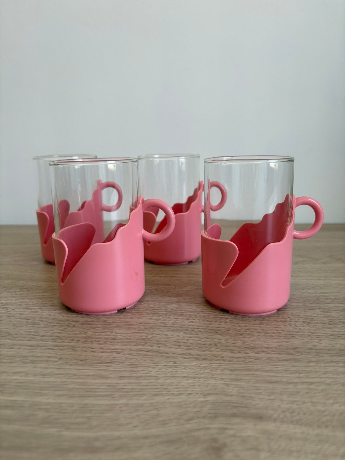 4 Vintage theeglazen, Glas of Glazen, Vintage, Ophalen of Verzenden, Glas
