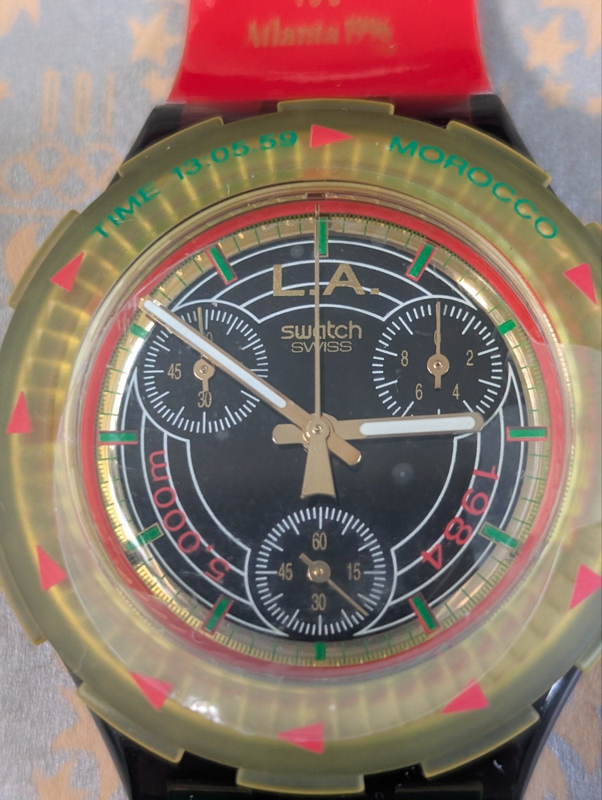 Vintage Swatch Aquachrono Saïd Aouita - Atlanta Olympics 96, Ophalen of Verzenden, Nieuw, Swatch