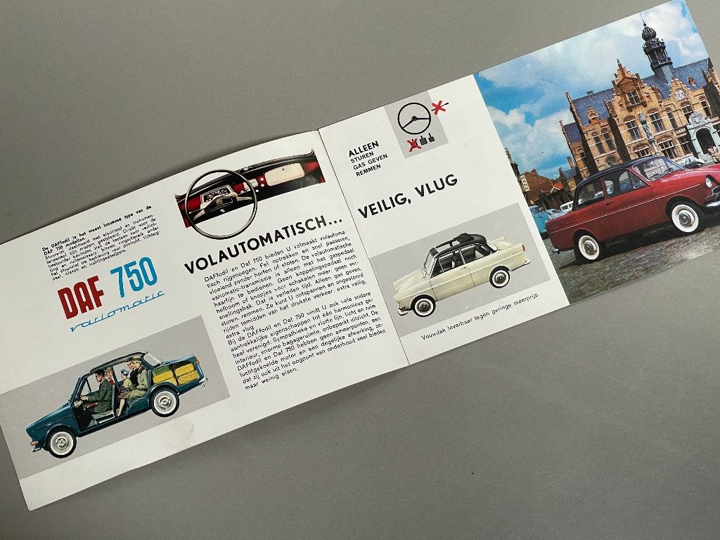 DAF 750 Variomatic brochure uit 1963, Ophalen of Verzenden, Zo goed als nieuw, Overige merken