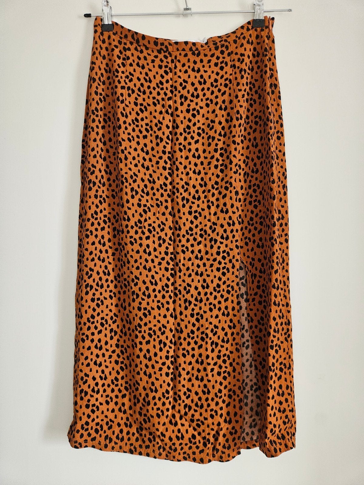 Costes midi rok met panterprint – maat S, Maat 38/40 (M), Oranje, Ophalen of Verzenden, Zo goed als nieuw