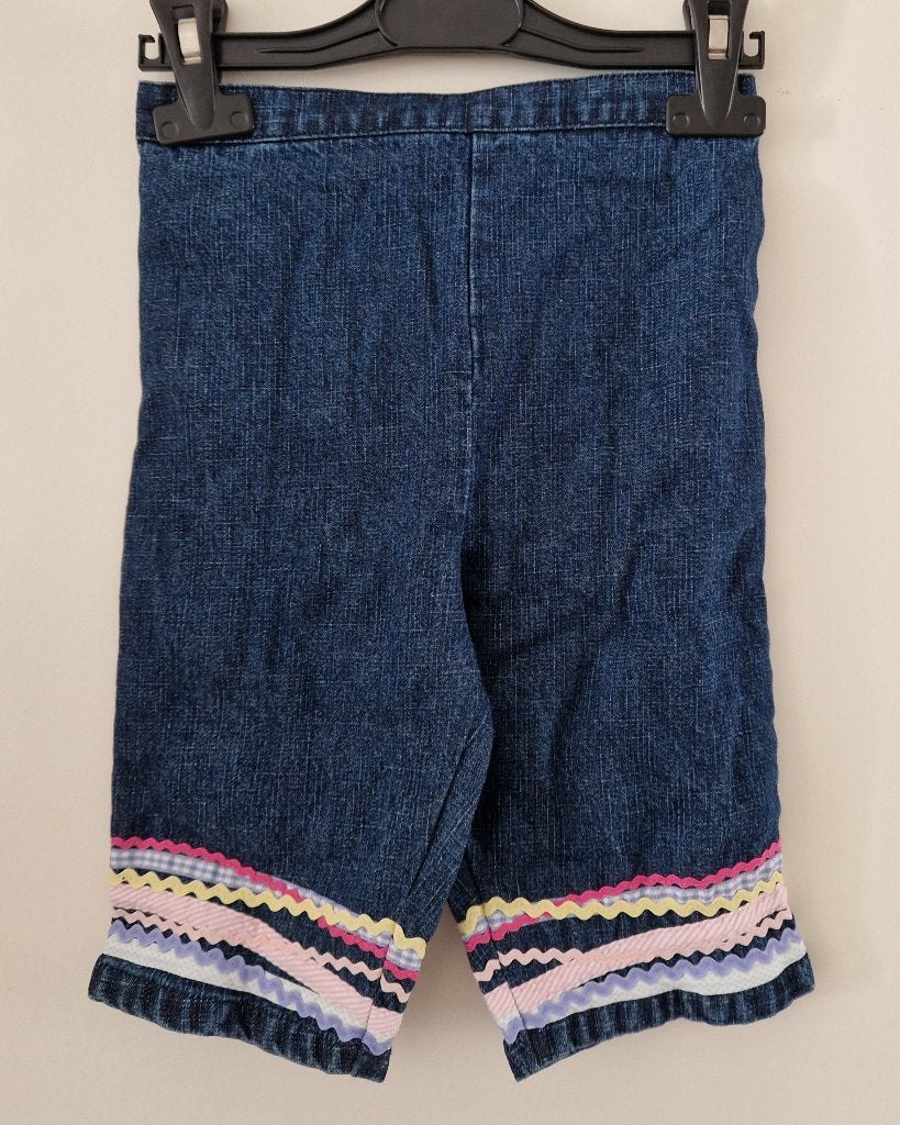Denim broek maat 80 NIEUW (0890) a, Kinderen en Baby's, Babykleding | Maat 80, Broekje, Meisje, Nieuw, Ophalen of Verzenden
