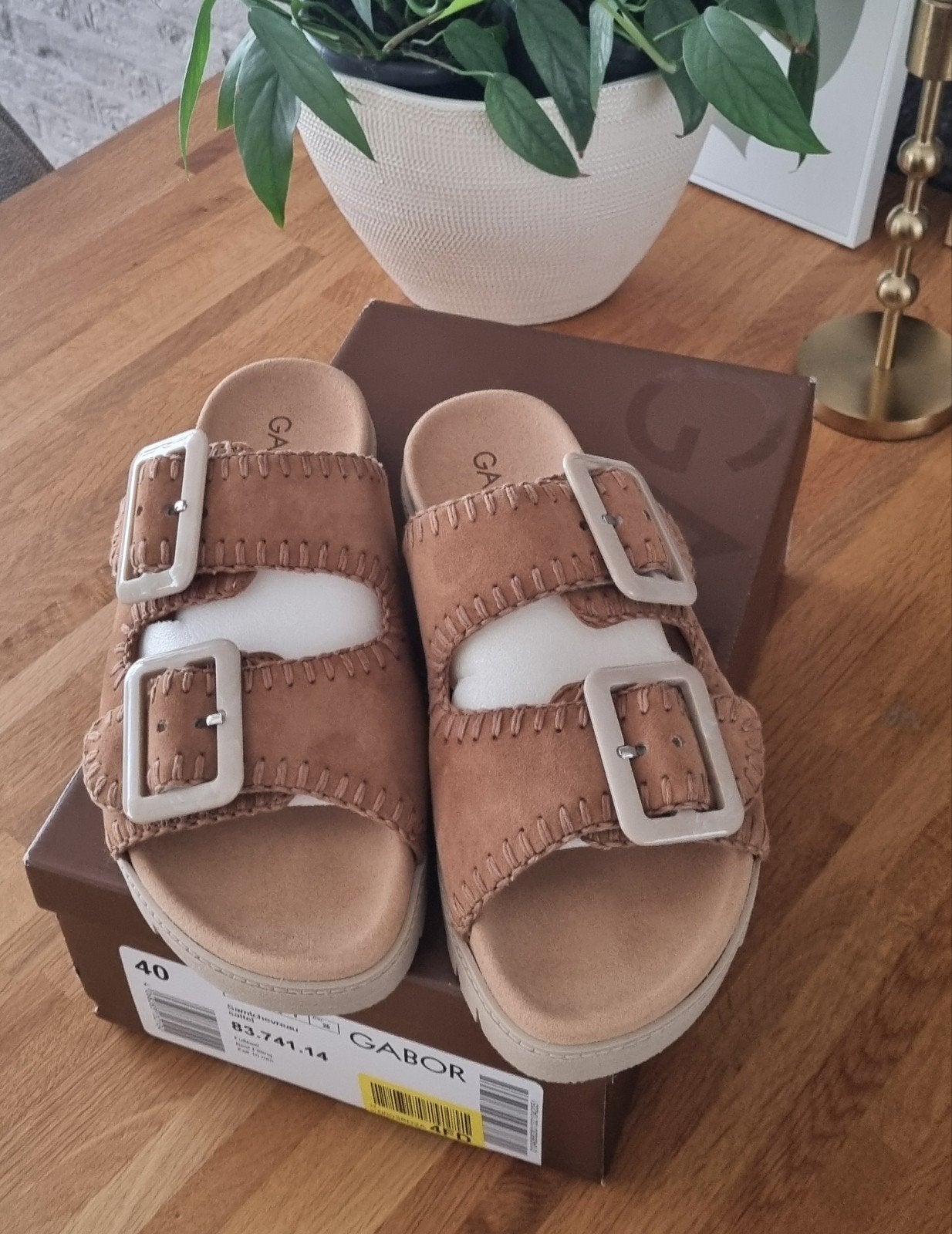 Nwe Gabor slippers, Camel - mt 40, Kleding | Dames, Schoenen, Ophalen of Verzenden, Nieuw, Bruin