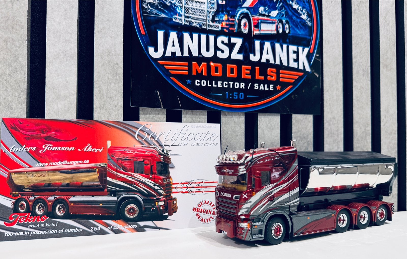 Scania S-serie Anders Jönsson Åkeri kipper Tekno 1:50, Verzenden, Zo goed als nieuw, Bus of Vrachtwagen, Overige merken