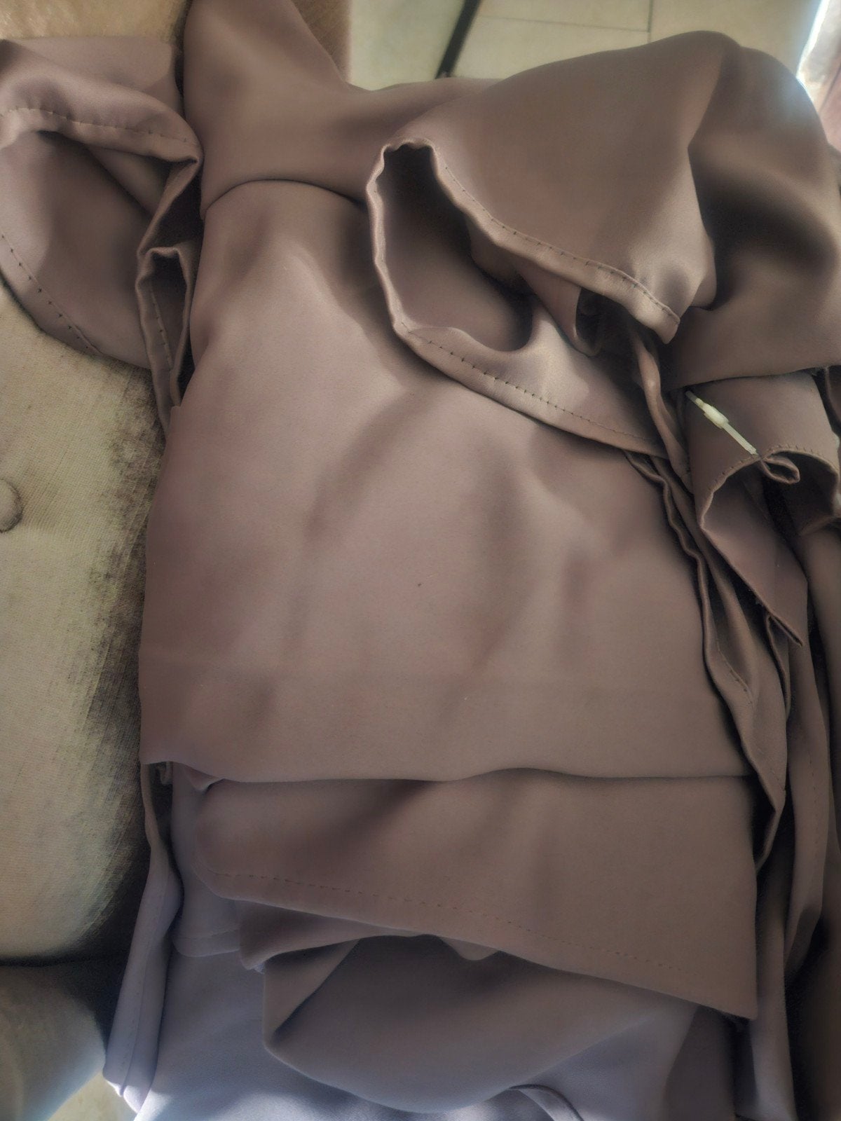 Donker taupe gordijnen (4 stuks), Gebruikt, Overige kleuren, 200 cm of meer, 50 tot 100 cm