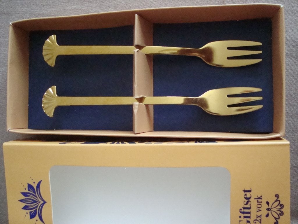 2 gebaksvorkjes, Overige materialen, Dessertvork, Los bestek, Nieuw