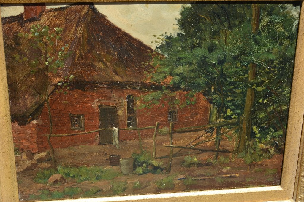 TAMSON, GEORGE MARINUS Mooi Schilderij Olieverf Paneel K2, Paneel, Verzenden, Impressionistisch, Olieverf