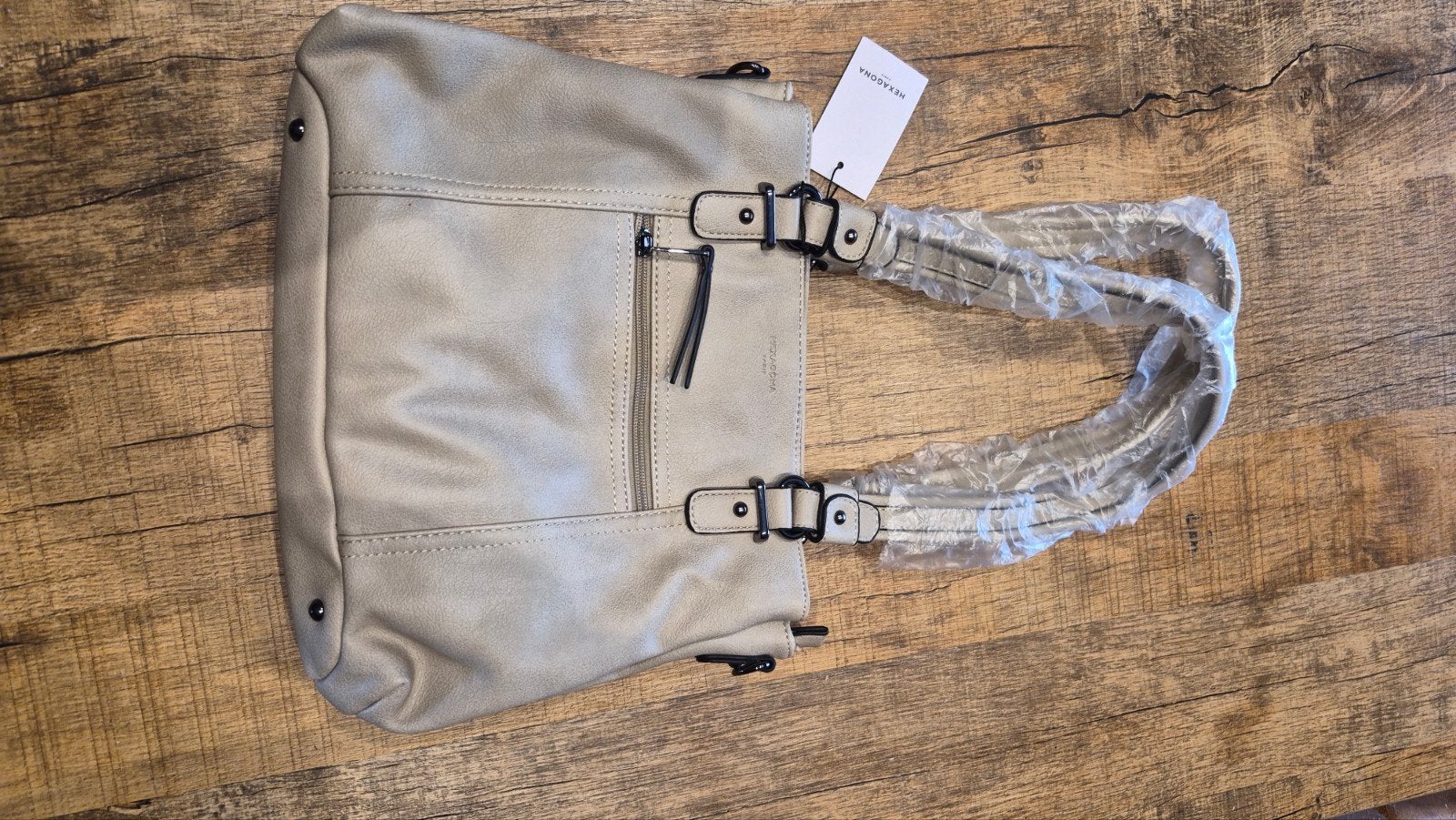 Hexagona Paris Handtas - Nieuw met label, Ophalen of Verzenden, Nieuw, Beige, Handtas