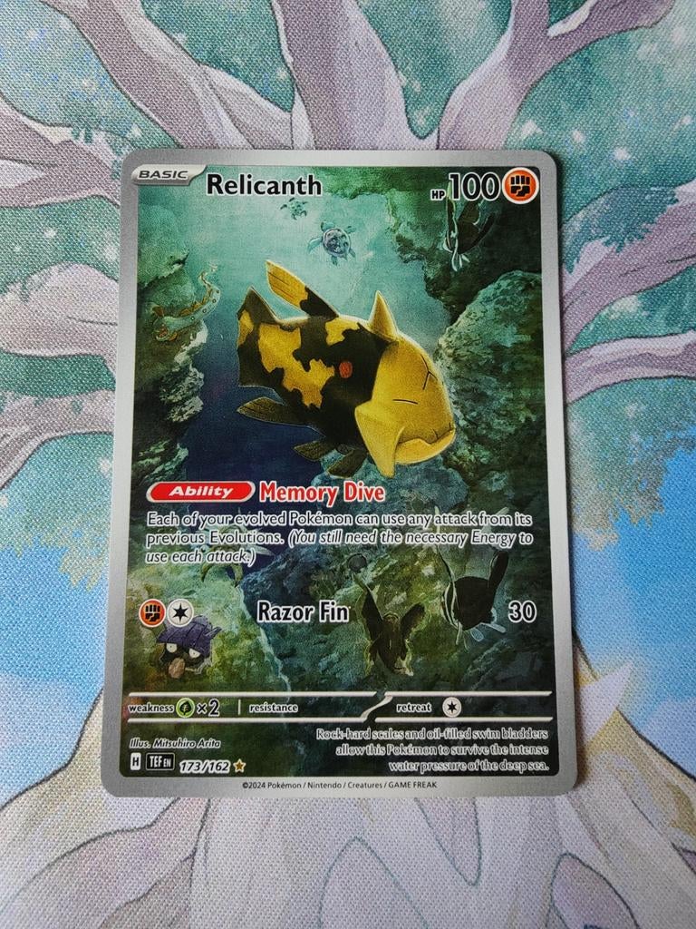 Pokemon temporal forces relicanth illustration 173/162, Ophalen of Verzenden, Nieuw, Losse kaart, Foil