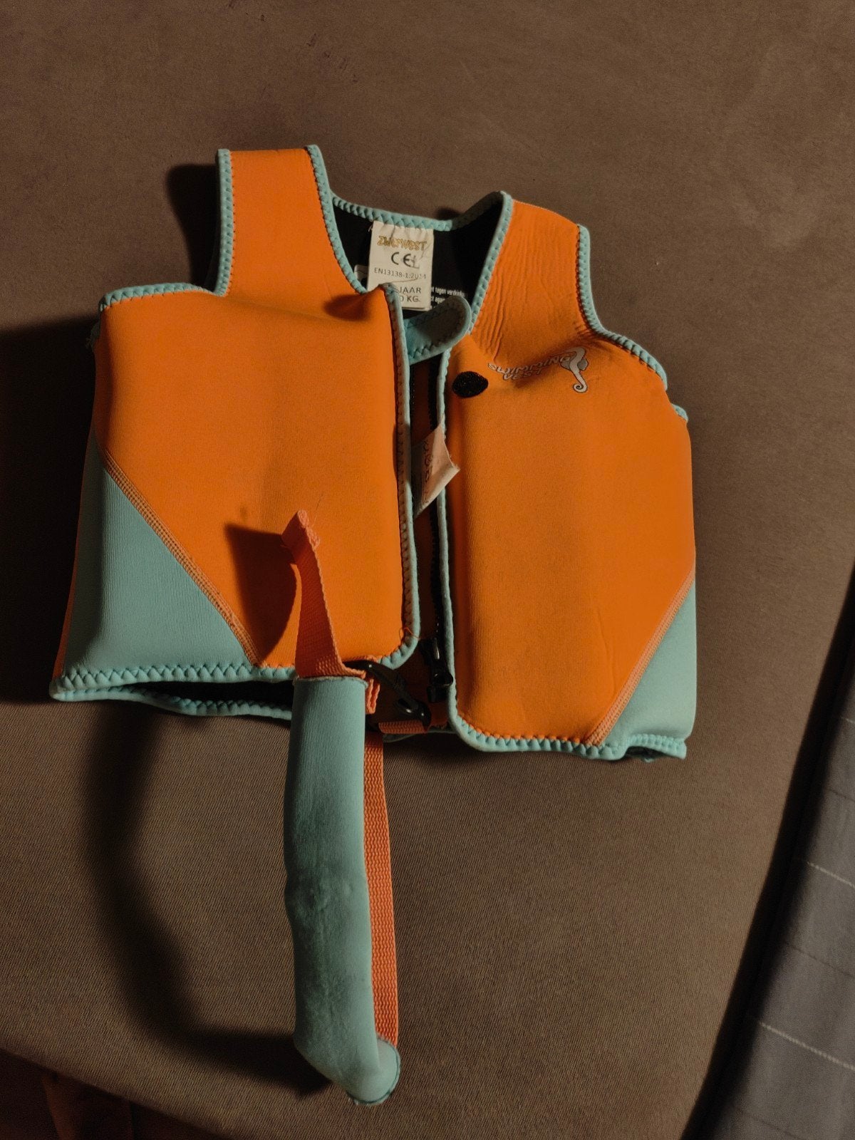 Zwemvest 3-6 jaar (18-30 kg) - Oranje/Blauw, Gebruikt, Overige maten, Ophalen of Verzenden, Aqua-Sport