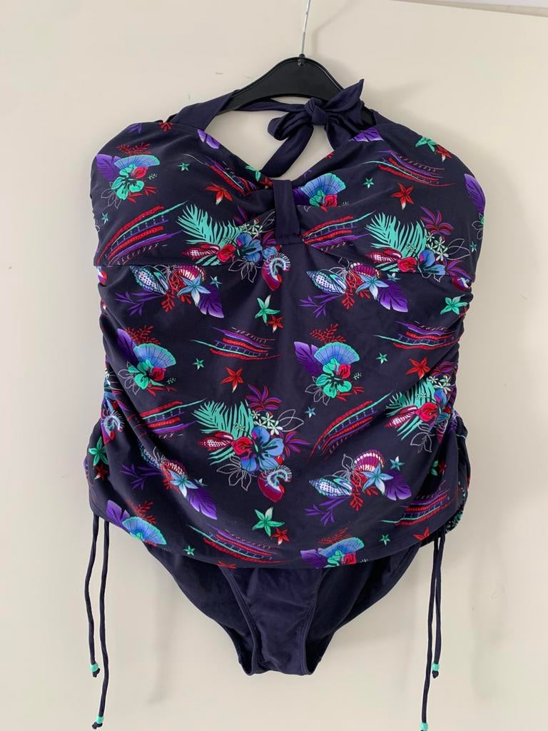Halter badpak maat 52, Ophalen of Verzenden, Zo goed als nieuw, Zwart, Lingerie of Zwemkleding