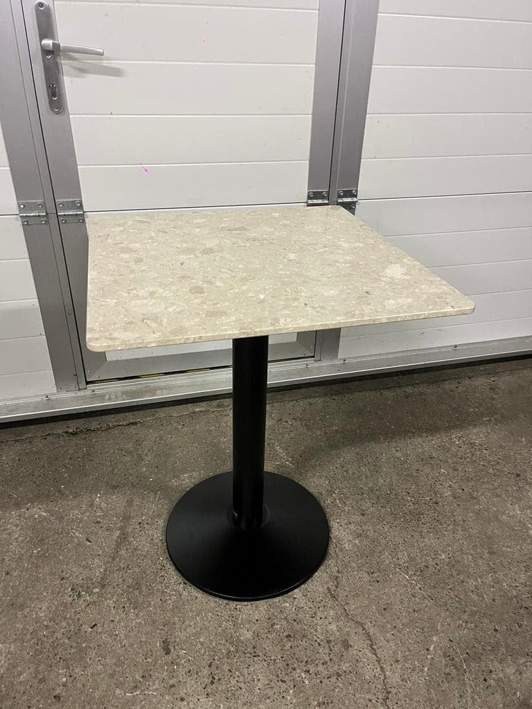 6 stuks Marmer bistro horeca terras tafels 60x60 cm nieuw, Ophalen