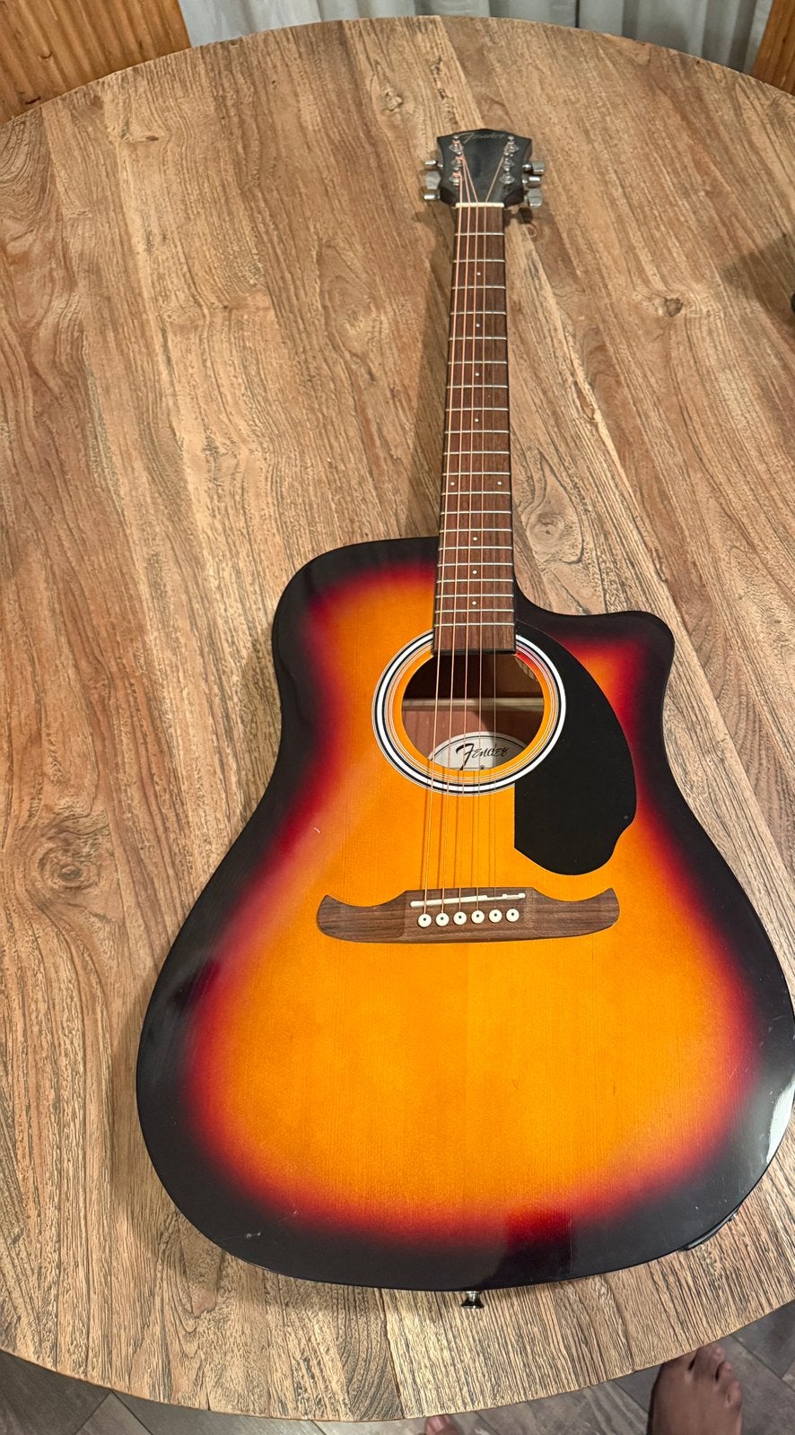 Fender FA125-CE Dreadnought Sunburst, Ophalen, Zo goed als nieuw, Western- of Steelstringgitaar