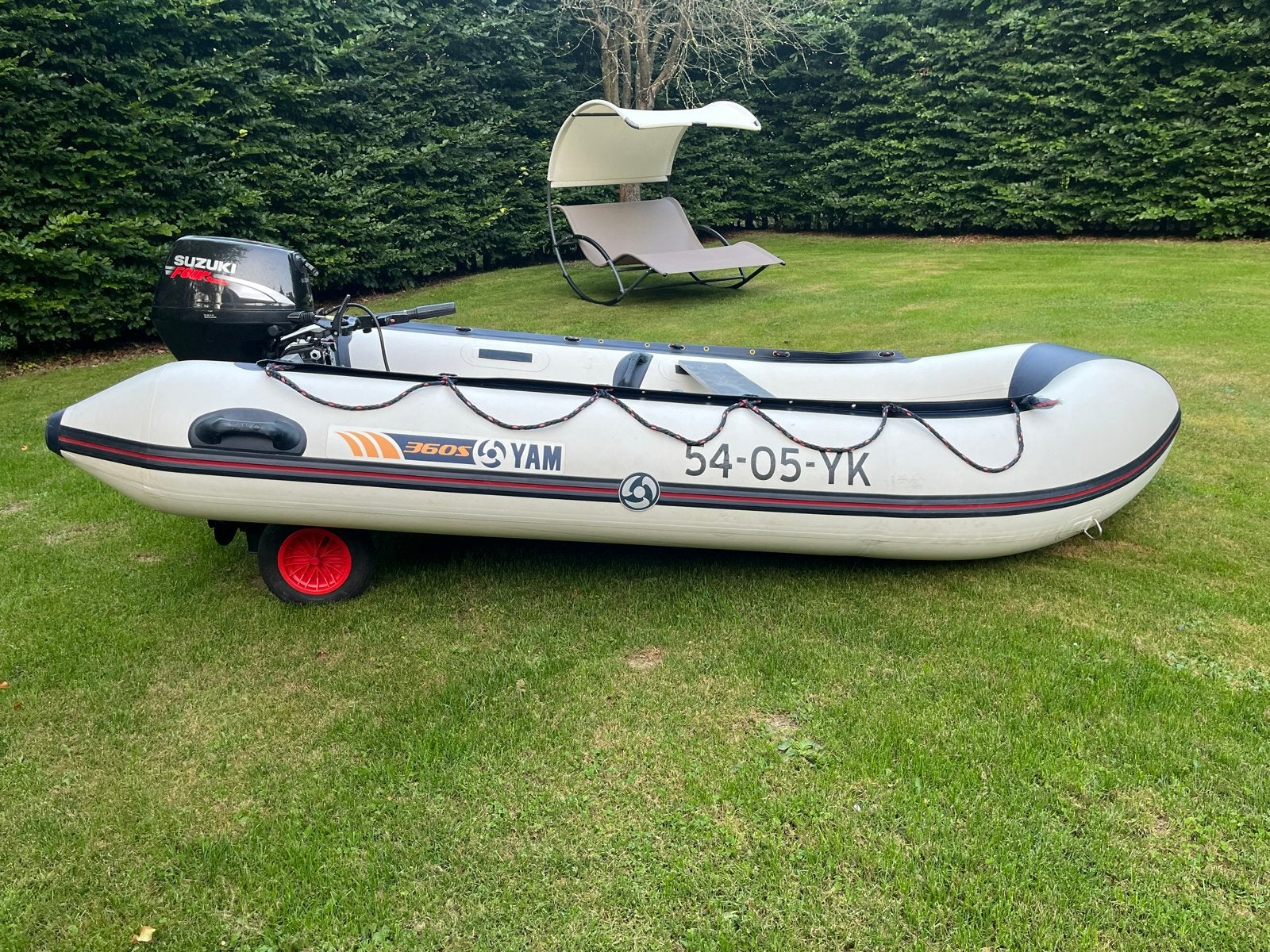 Yam 360S Opblaasboot met Suzuki 15pk Buitenboordmotor, Watersport en Boten, Ophalen, Aluminium, Gebruikt, Yam