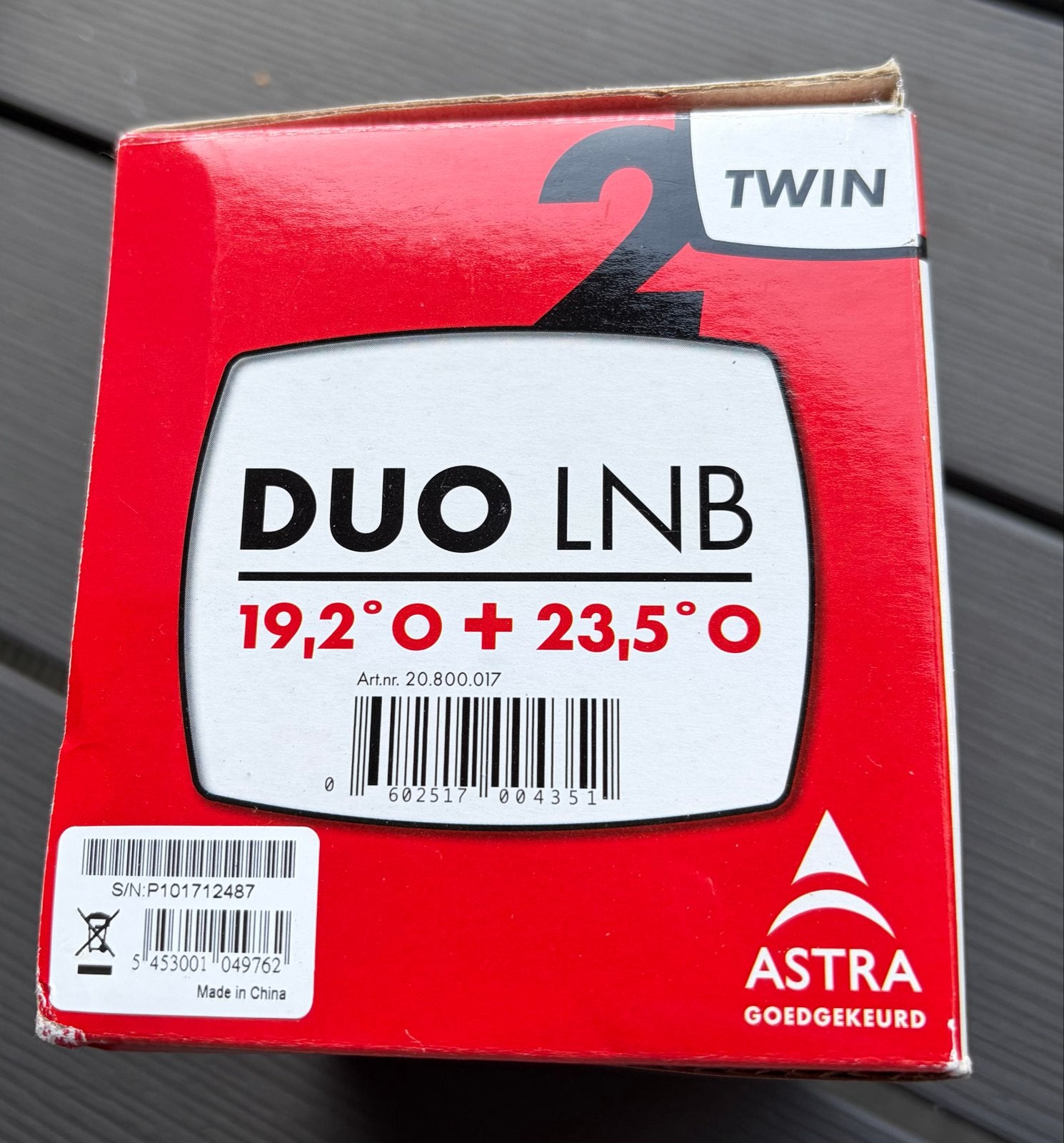 Canal Digitaal Duo LNB Quad voor Astra 1 & 3 (19.2º/23.5º), Ophalen, Nieuw, (Schotel)antenne-accessoires, Overige merken