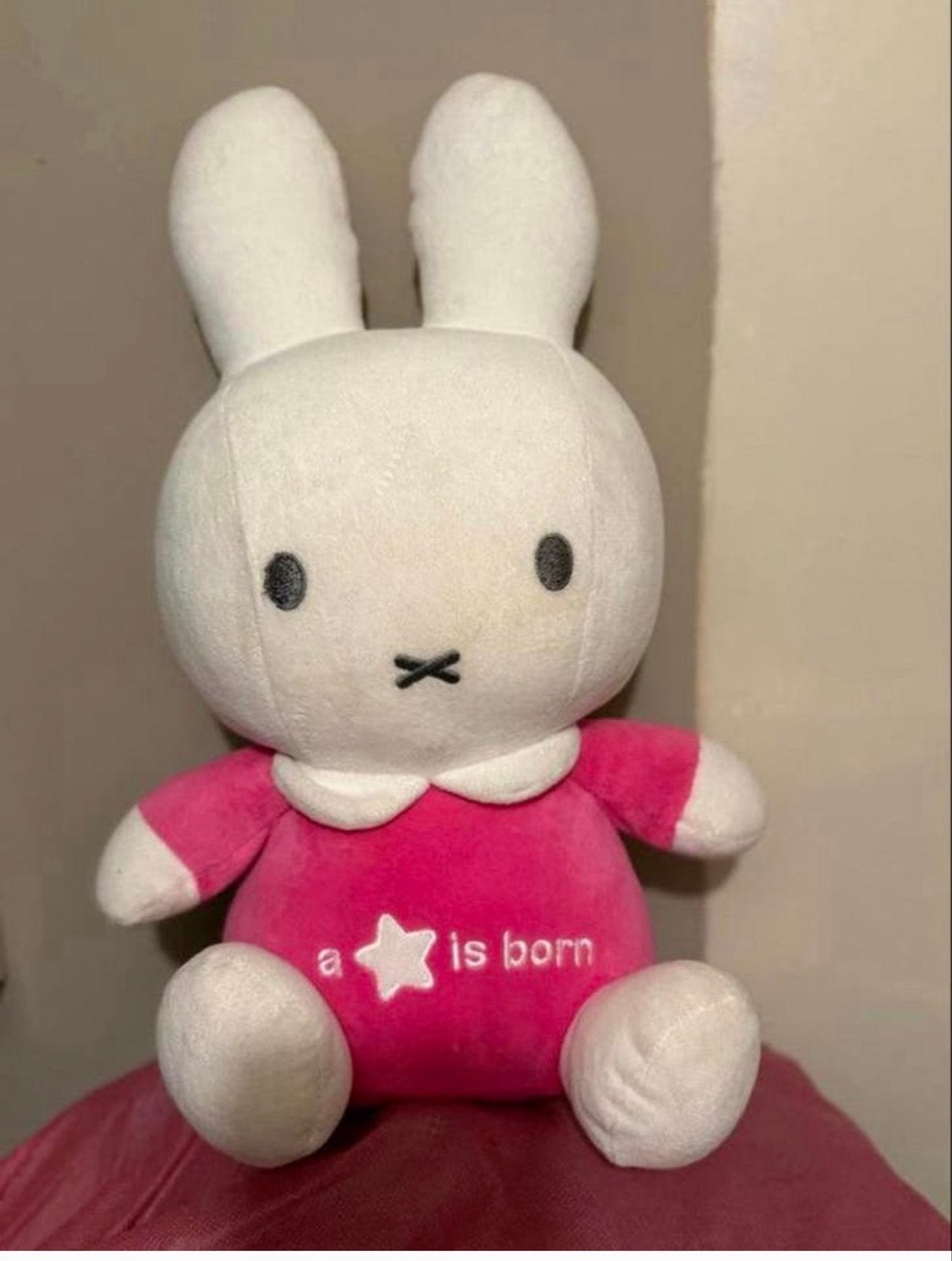 Nijntje knuffel roze 'a star is born', Overige merken, Konijn, Nijntje, Ophalen of Verzenden