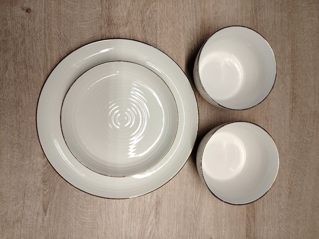 H&M Home Dinnerware Set-6 pieces, Huis en Inrichting, Keuken | Servies, Gebruikt, Compleet servies, Modern, Keramiek, Overige merken