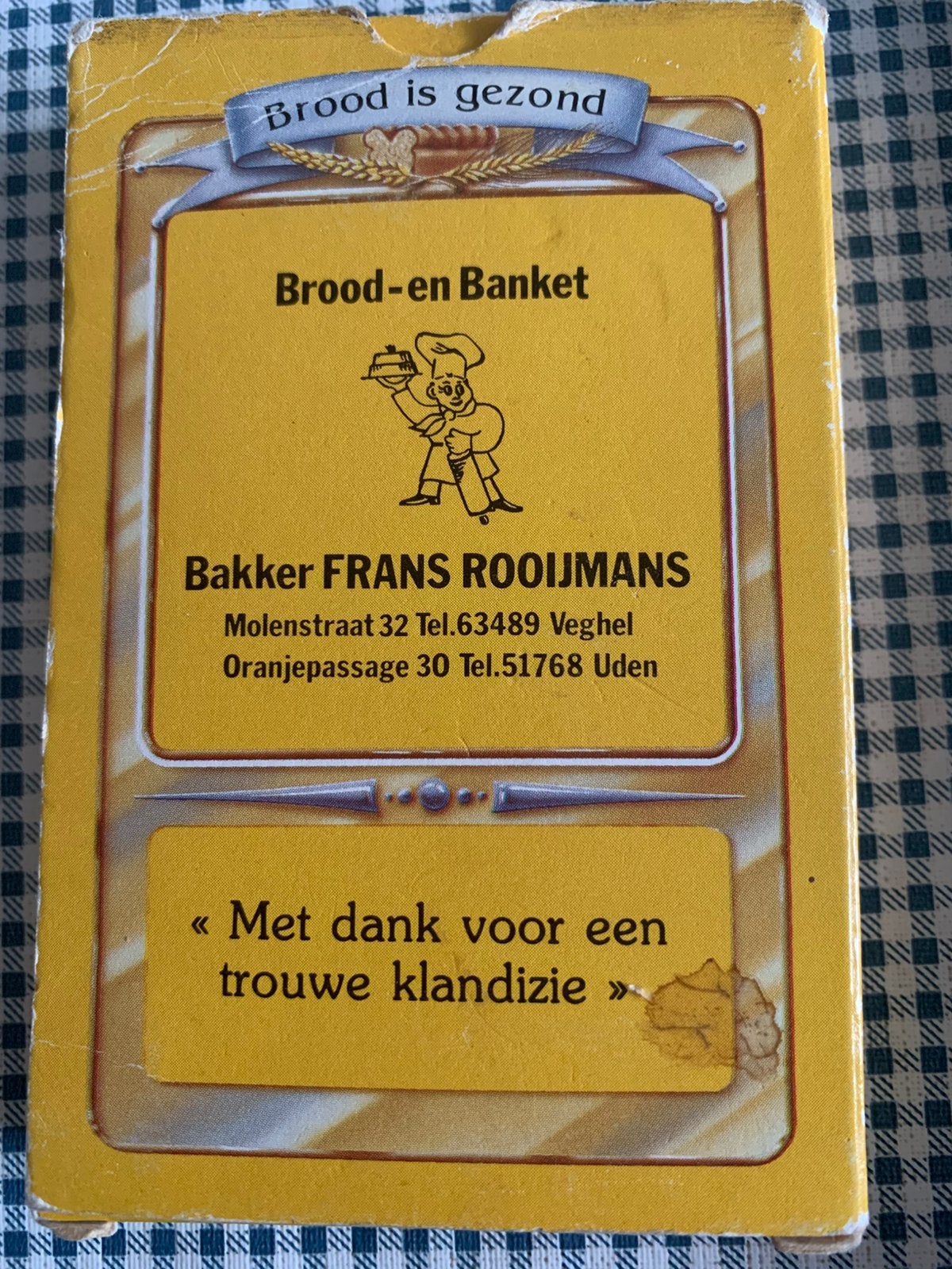 Kwartet Brood- en Banket Bakker FRANS ROOIJMANS VEGHEL UDEN, Verzenden, Zo goed als nieuw, Kwartet(ten)