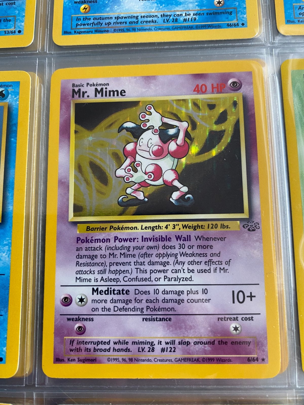 Mr. Mime holo Jungle NM, Ophalen of Verzenden, Zo goed als nieuw