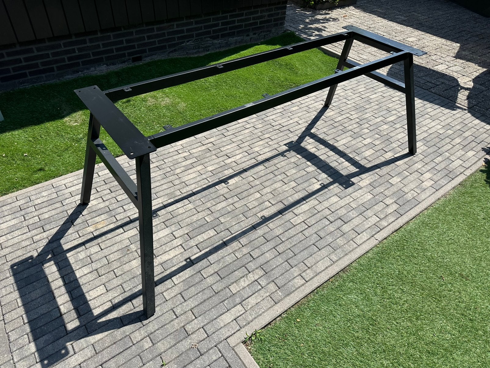 Strak Zwart modern tafel onderstel, Huis en Inrichting, Tafels | Eettafels, Ophalen, Gebruikt, 200 cm of meer, 50 tot 100 cm