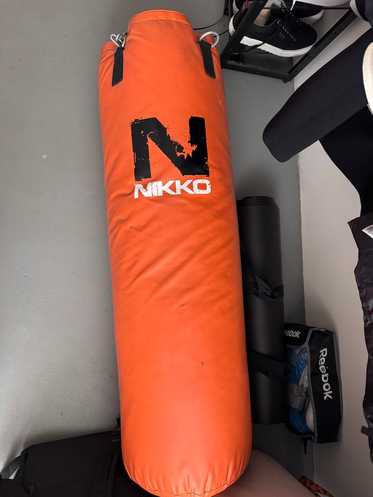 Nikko Bokszak - 120cm x 40cm - Oranje, Sport en Fitness, Ophalen, Gebruikt, Vechtsportmateriaal