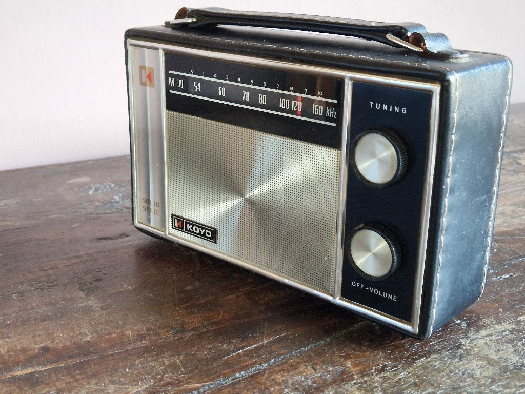 Vintage Koyo Transistor Radio met draaggreep, Ophalen of Verzenden
