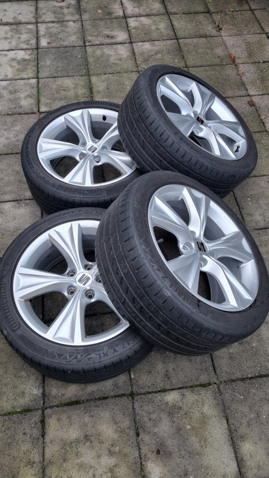 Set van 4 Seat velgen met Continental zomerbanden, Auto-onderdelen, Ophalen, Gebruikt, Banden en Velgen, 17 inch