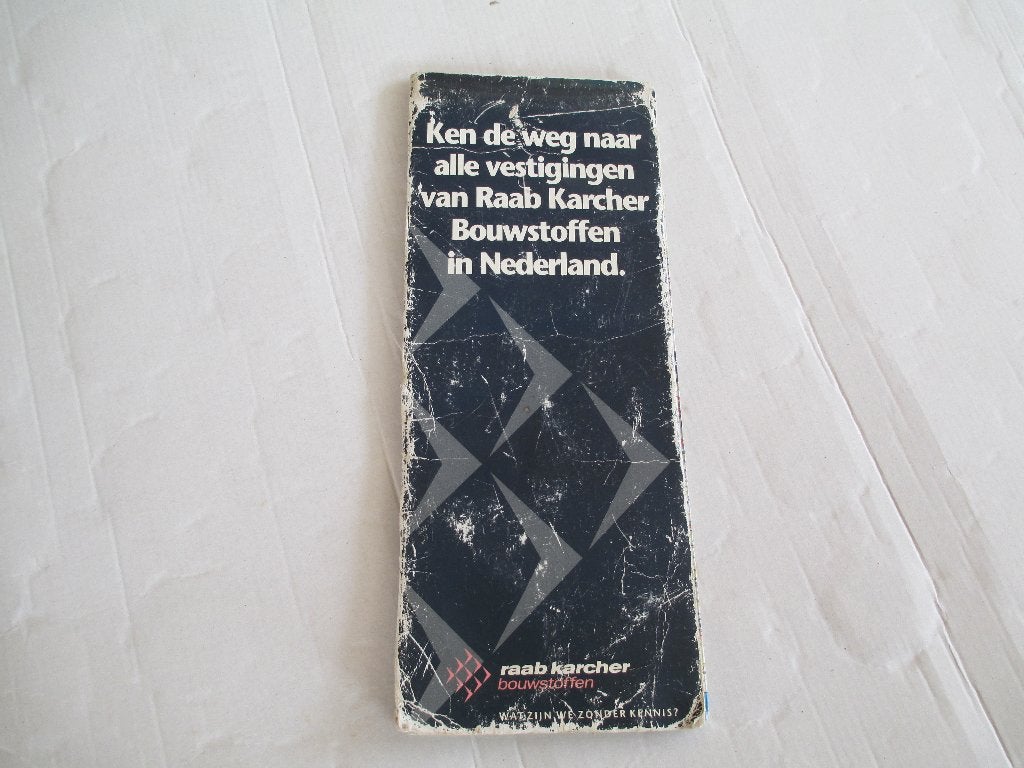 kaart van nederland - raab karcher bouwstoffen, Boeken, Gelezen, Ophalen of Verzenden, Landkaart, 1800 tot 2000
