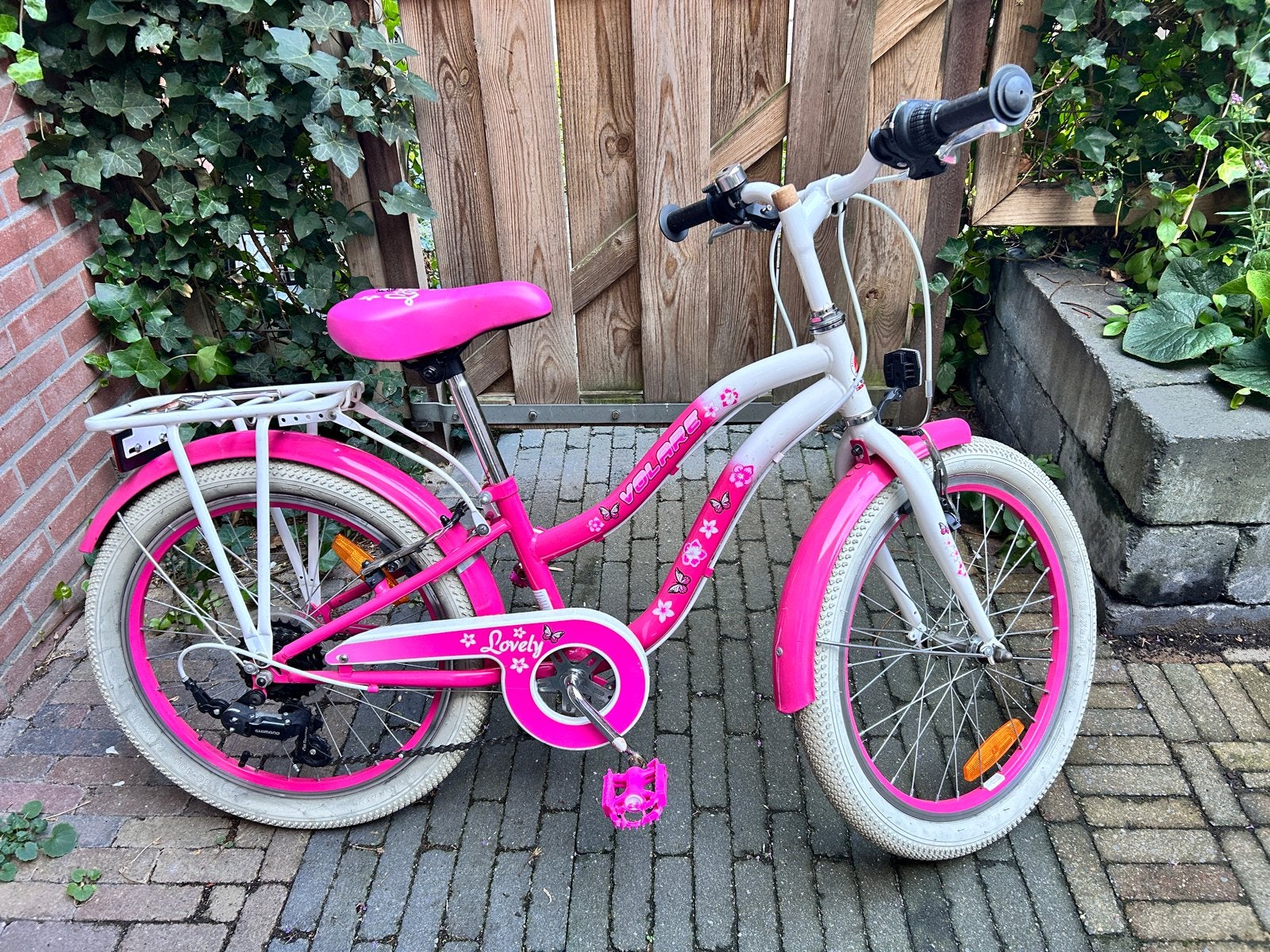 Volare Lovely Kinderfiets - Meisjes - 20 inch - Roze, Ophalen, Zo goed als nieuw, 20 inch, Versnellingen