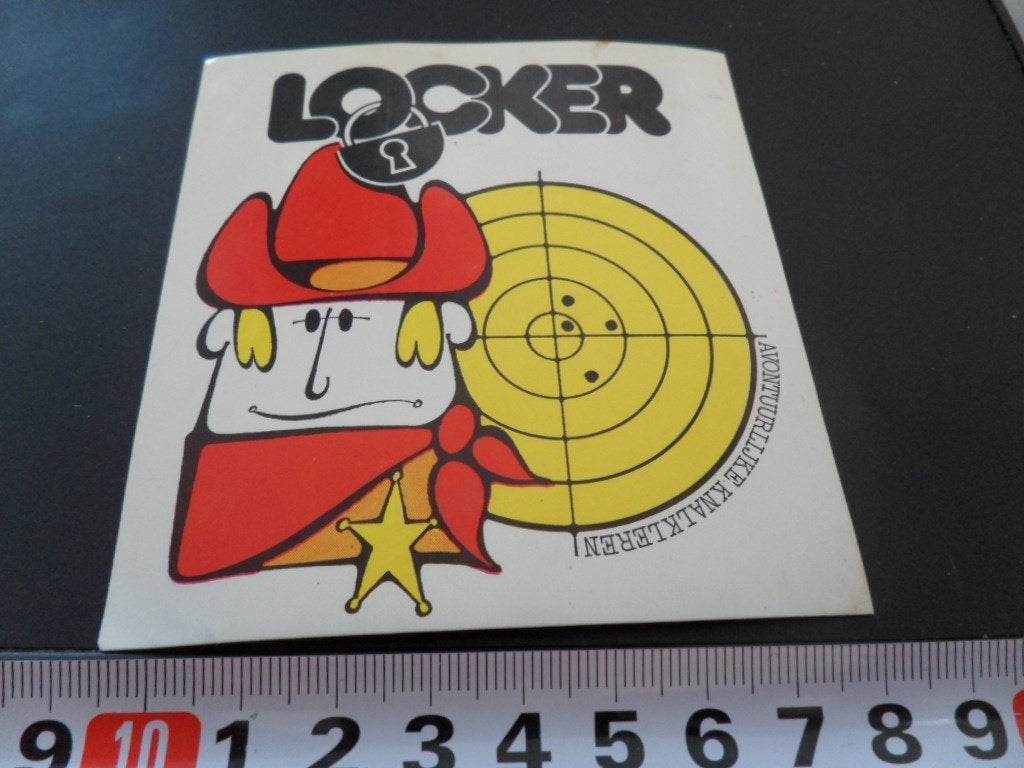 sticker LOCKER avontuurlijke knalkleren, Ophalen of Verzenden, Zo goed als nieuw
