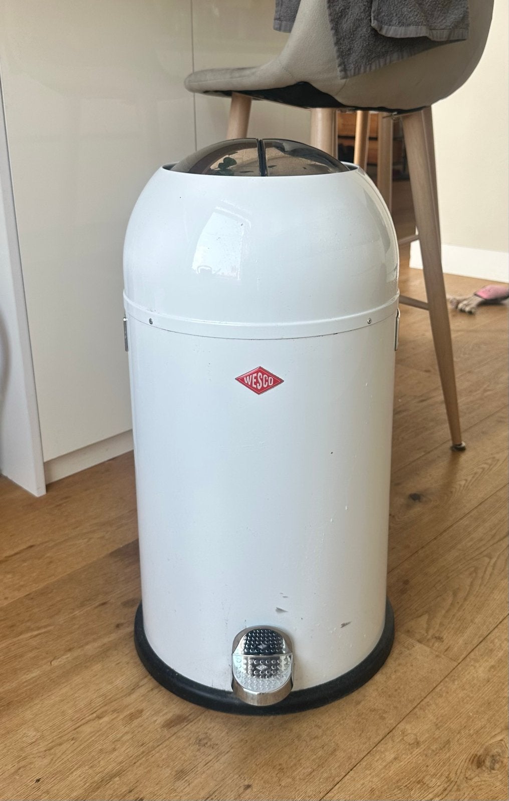 Wesco Kickmaster pedaalemmer - 33 liter, Gebruikt, Met pedaal, Ophalen of Verzenden, Metaal