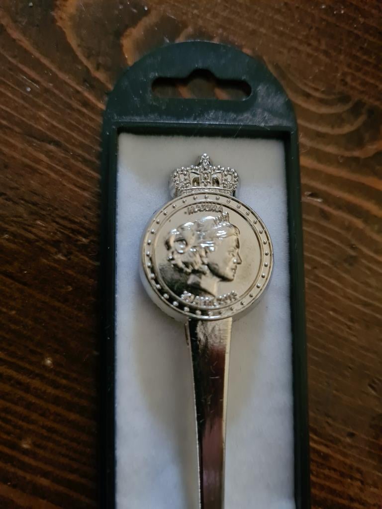 Maxima theelepel, Ophalen of Verzenden, Gebruikt, Speld(je) of Lepel(tje)